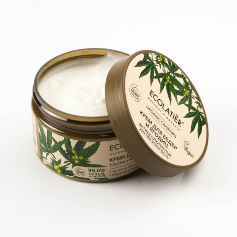 Крем для бедер и ягодиц антицеллюлитный Ecolatier ORGANIC CANNABIS Ультра упругость 250 мл