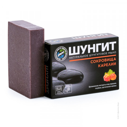 Мыло натуральное шунгитовое Фратти Шунгит Сокровища Карелии 100 г