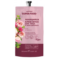 Крем-мусс пенящийся для лица и зоны декольте CafeMimi Super Food Роза & Орегано 100 мл