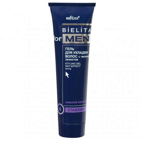 Гель для укладки волос Белита Bielita for MEN с мокрым эффектом 100 мл