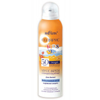 Мусс-крем водостойкий солнцезащитный SPF 50 для детей Белита Солярис Надежная защита аэрозоль 150 мл